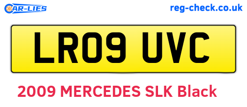 LR09UVC are the vehicle registration plates.