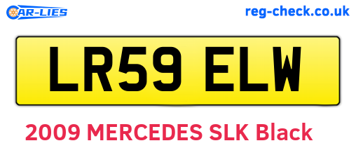 LR59ELW are the vehicle registration plates.