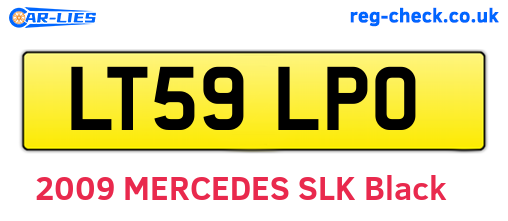 LT59LPO are the vehicle registration plates.