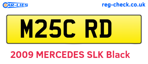 M25CRD are the vehicle registration plates.