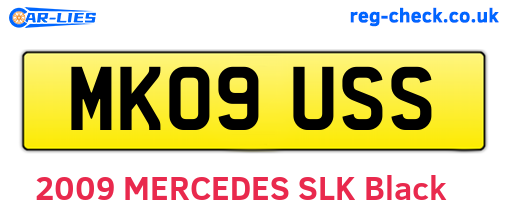 MK09USS are the vehicle registration plates.