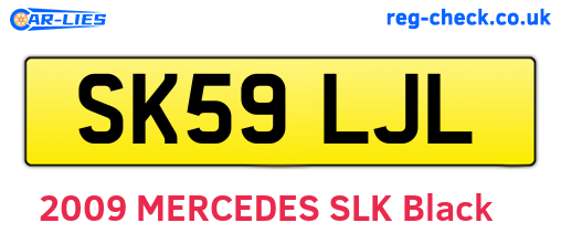 SK59LJL are the vehicle registration plates.