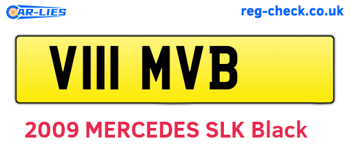 V111MVB are the vehicle registration plates.