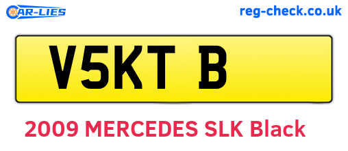 V5KTB are the vehicle registration plates.