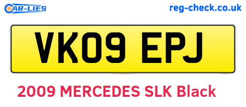 VK09EPJ are the vehicle registration plates.