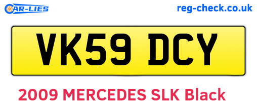 VK59DCY are the vehicle registration plates.