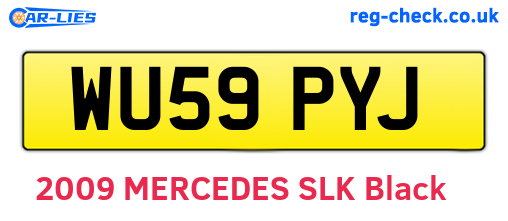 WU59PYJ are the vehicle registration plates.