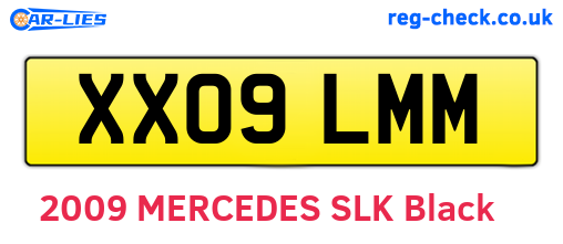 XX09LMM are the vehicle registration plates.