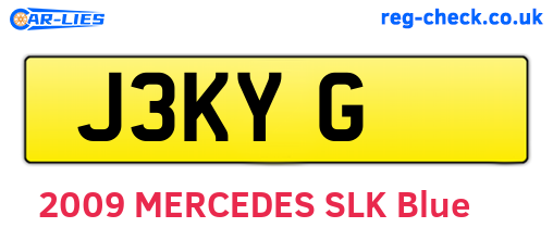 J3KYG are the vehicle registration plates.
