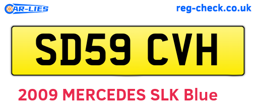 SD59CVH are the vehicle registration plates.