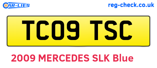 TC09TSC are the vehicle registration plates.