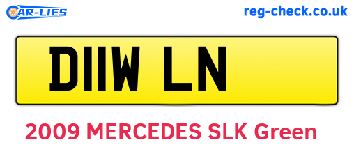D11WLN are the vehicle registration plates.