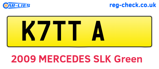 K7TTA are the vehicle registration plates.