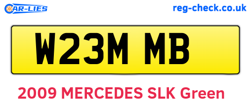 W23MMB are the vehicle registration plates.