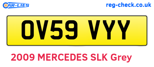 OV59VYY are the vehicle registration plates.