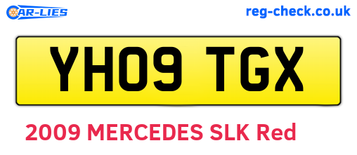 YH09TGX are the vehicle registration plates.