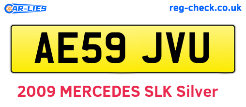 AE59JVU are the vehicle registration plates.