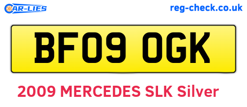 BF09OGK are the vehicle registration plates.