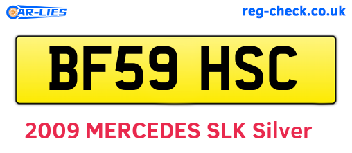 BF59HSC are the vehicle registration plates.