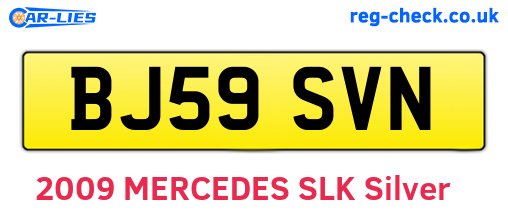BJ59SVN are the vehicle registration plates.