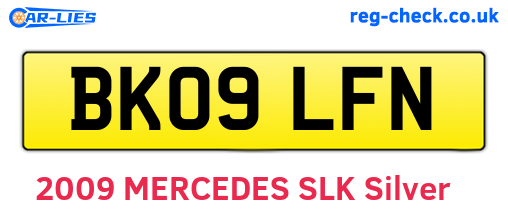 BK09LFN are the vehicle registration plates.