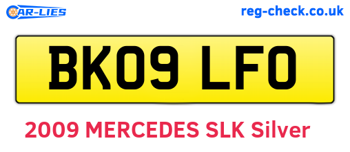 BK09LFO are the vehicle registration plates.