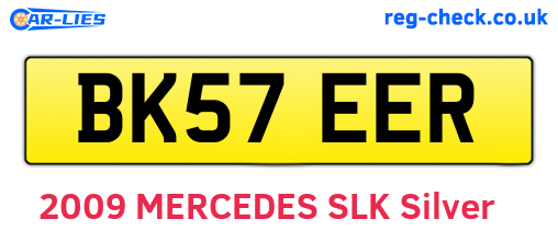 BK57EER are the vehicle registration plates.
