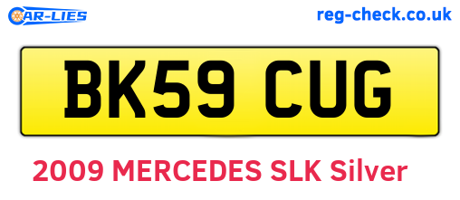 BK59CUG are the vehicle registration plates.