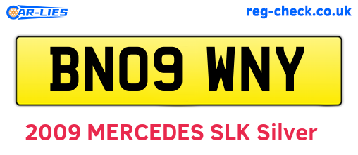BN09WNY are the vehicle registration plates.