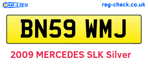 BN59WMJ are the vehicle registration plates.