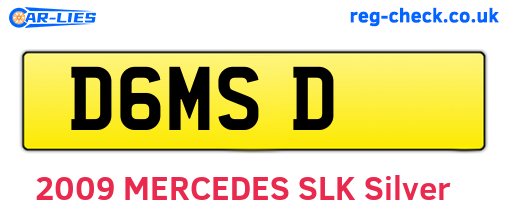 D6MSD are the vehicle registration plates.