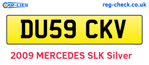DU59CKV are the vehicle registration plates.
