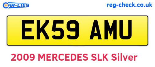 EK59AMU are the vehicle registration plates.