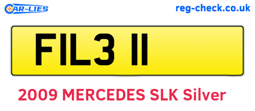 FIL311 are the vehicle registration plates.