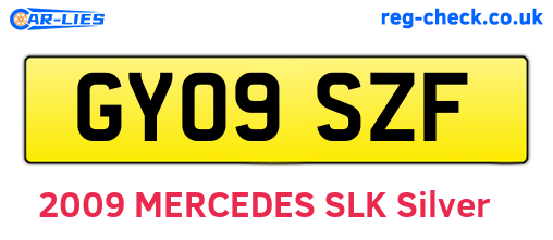 GY09SZF are the vehicle registration plates.