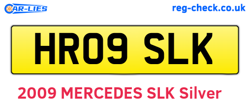 HR09SLK are the vehicle registration plates.