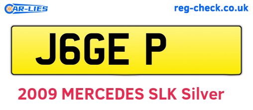 J6GEP are the vehicle registration plates.