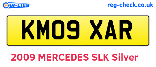 KM09XAR are the vehicle registration plates.