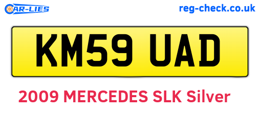 KM59UAD are the vehicle registration plates.