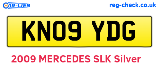 KN09YDG are the vehicle registration plates.