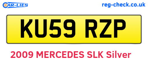 KU59RZP are the vehicle registration plates.