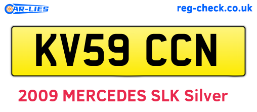 KV59CCN are the vehicle registration plates.