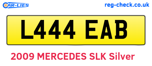 L444EAB are the vehicle registration plates.
