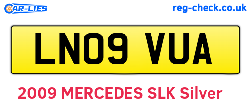 LN09VUA are the vehicle registration plates.