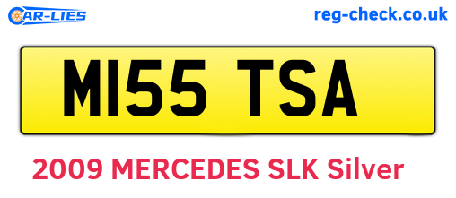 M155TSA are the vehicle registration plates.