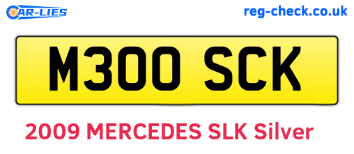 M300SCK are the vehicle registration plates.