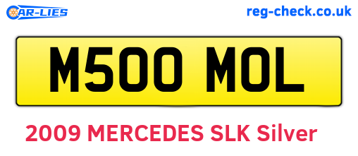 M500MOL are the vehicle registration plates.