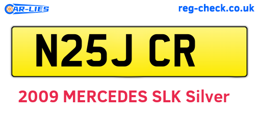 N25JCR are the vehicle registration plates.