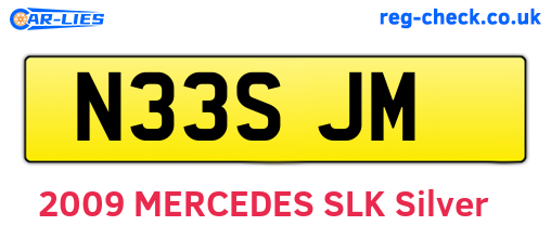 N33SJM are the vehicle registration plates.