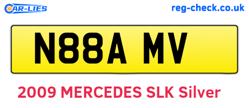 N88AMV are the vehicle registration plates.